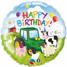 Happy Birthday Farmyard 18"/45cm Foil Balloon