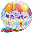 Birthday Balloons & Candles 22" Bubble Balloon