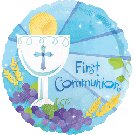 1st Communion 18" Foil Balloon Blue