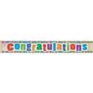 Congratulations prismatic foil banner 3.6m