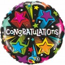Congratulations shooting stars 18" foil balloon