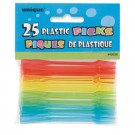 Deluxe Plastic Forks x 25 Multicoloured
