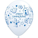 First Communion Blue 28cm Printed Balloon 