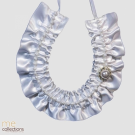 Horseshoe - White Satin with Diamante and Pearl 