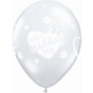 On Your Wedding Day Clear 30cm Printed Helium Latex Balloon 