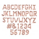 16" (air-fill) Rose Gold Easy Self Seal Foil Letters & Numbers