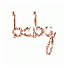 Baby script rose gold 46" DIY Kit