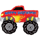 Monster Truck Happy Birthday 40" Shape Foil Balloon