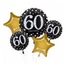 60th Sparkling Birthday Balloon Bouquet Kit