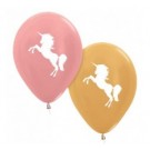 Unicorn Rose Gold & Pearl Gold Printed Balloon 