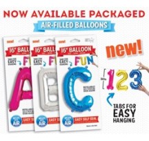 16" (Air-Fill) Easy Self Seal Foil Letters A-Z