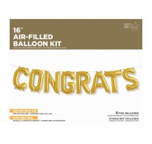 Congrats Gold 16" (Air-Fill) Easy Self Seal Kit