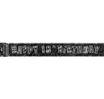 Happy 18th Birthday foil banner - various