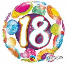 18th Big Dots & Glitz 18" foil balloon