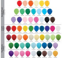 5"/12cm Metallic Coloured Balloons Bag 100