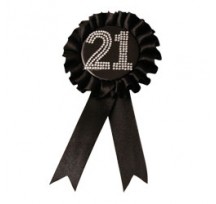21 Rosette Badge Black