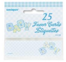 Baby Shower Favor Cards- Blue