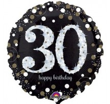 Sparkling Birthday 30th JUMBO 28" (71cm)  Anagram Foil