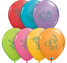 Dinosaurs in Action (4 sided print) Printed Balloon 
