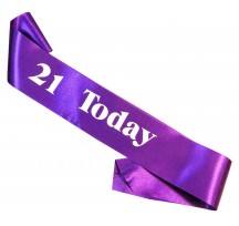 21st Birthday Sash Purple