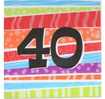 40th birthday printed 2ply napkin P25
