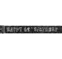 Happy 60th Birthday foil banner