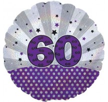 60th Birthday Dazzeloon 18" Foil balloon