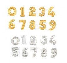 7" Foil Numbers 0-9 Air fill (requires heat sealing)