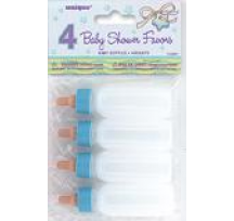 Baby Shower Favors - 4 Blue baby Bottles