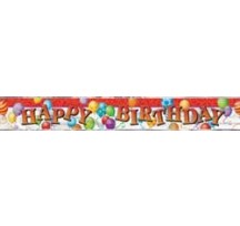 Happy Birthday Balloons Foil Banner