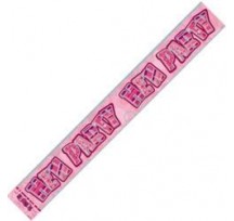 Hen Party Pink Glitz foil banner