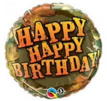 Happy Birthday Camo 18"/45cm Foil Balloon