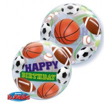 Birthday Sport Balls 22" Bubble Balloon