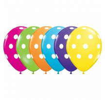 Polka Dots Tropical Assortment 16"/40cm Printed Latex Balloon 