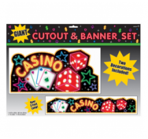 Casino Giant Cutout Banner Set