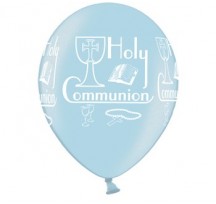 Holy Communion Pearl Blue 28cm Printed Balloon 