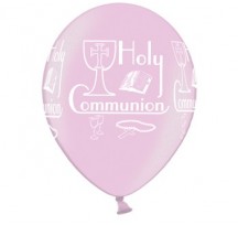 Holy Communion Pearl Pink 28cm Printed Balloon 