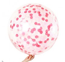 Jumbo Confetti Balloons with Pink Confetti