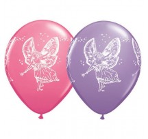 Fairies-A-Round 11"/28cm Printed Balloons (rose & lilac)