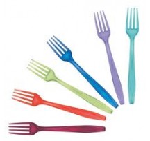 Plastic Forks 25pk - Assorted Colours