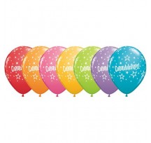 Congratulations 11" printed balloons