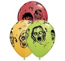 Zombie Printed Latex Balloons 28cm