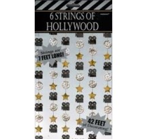 Hollywood String Decorations 7' (2.1m) Pack of 6