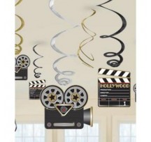 Hollywood Swirl Decorations Pack 6