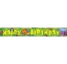 Jungle Happy Birthday Foil Banner 3.65m