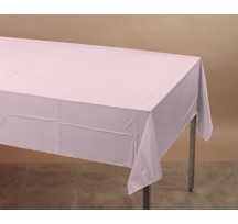 Light Pink Plastic Tablecloth Rectangle