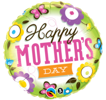Mothers Day Springtime 18" foil balloon 