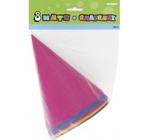 Birthday Party Hats 8 pack multi