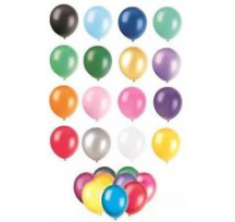 Single Balloons 12"/30cm Metallic or Pearl Latex