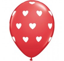 Big Hearts Red 16"/40cm Printed Balloon 